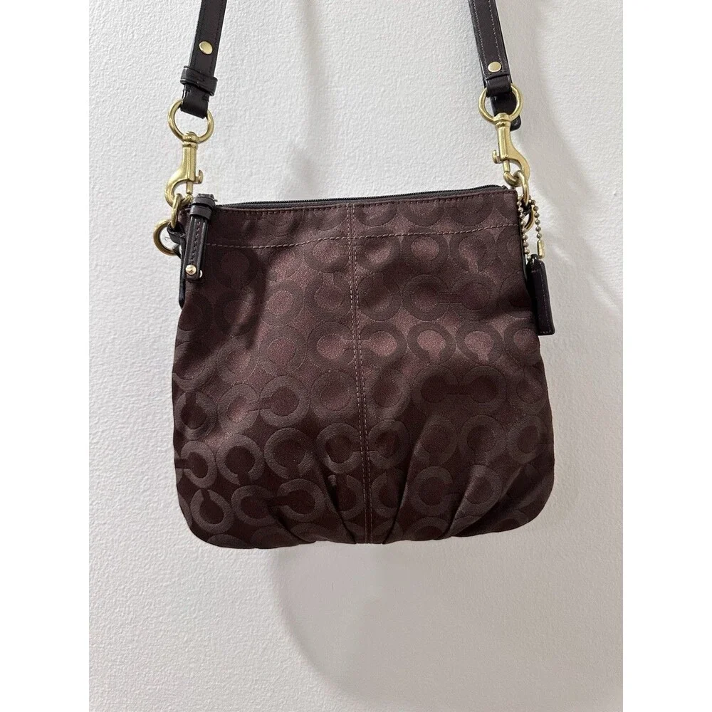 Coach Madison Med Dark Brown Crossbody Bag